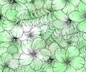 Doodles flower seamless pattern vector 02