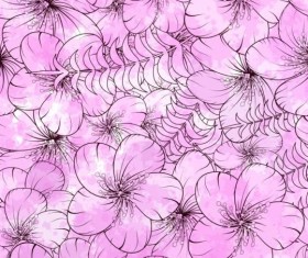 Doodles flower seamless pattern vector 03