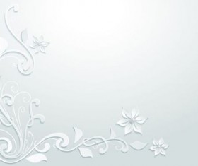 Elegant paper flower vector material 01