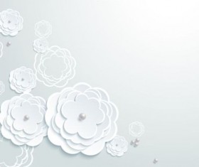 Elegant paper flower vector material 03