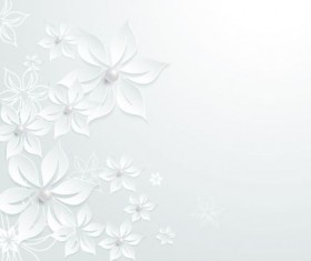 Elegant paper flower vector material 04