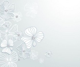 Elegant paper flower vector material 05