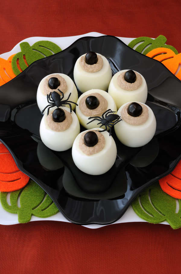 Eyeball jelly Halloween cute food Stock Photo