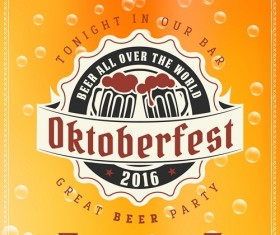 Fashion beer poster vector template 02