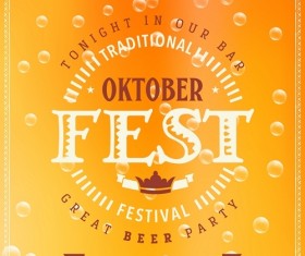 Fashion beer poster vector template 04