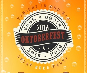 Fashion beer poster vector template 08