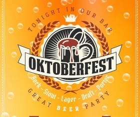 Fashion beer poster vector template 09