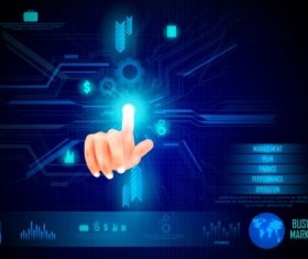 Financial chart diagram with infographic vector 09