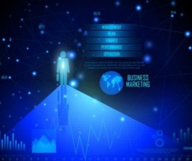 Financial chart diagram with infographic vector 15