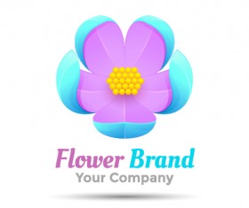 Flower brand logo design vector