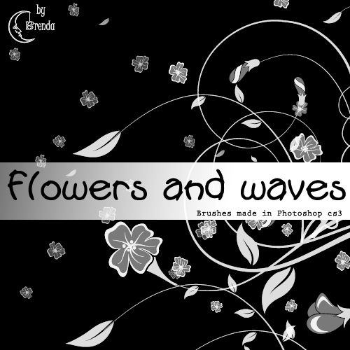Flowers and waves PS Brushes