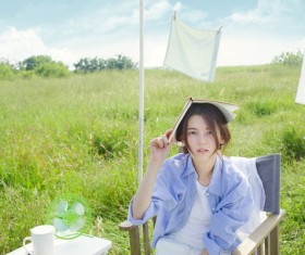 Fresh Girl Outdoor Photo Album Stock Photo 09