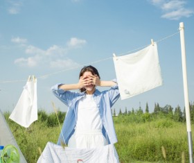 Fresh Girl Outdoor Photo Album Stock Photo 12