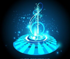Futuristic music background design vector 02
