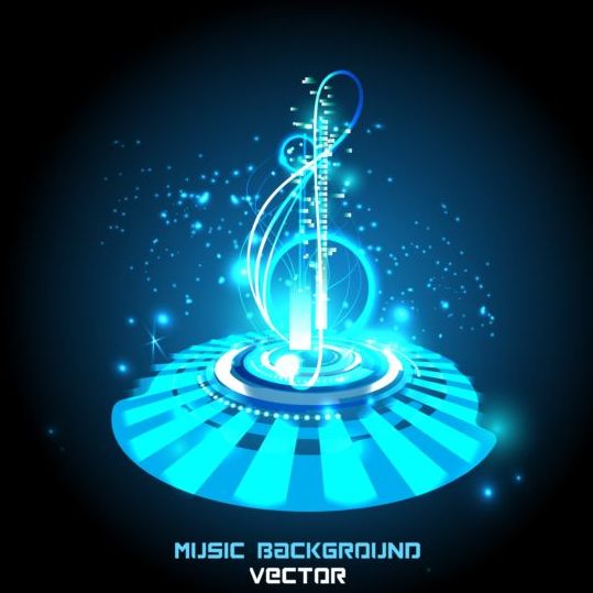 Futuristic music background design vector 02
