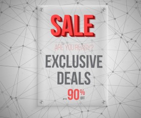 Glass board with abstract background vector