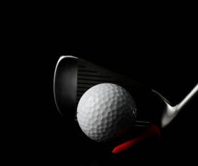 Golf with clubs and black background Stock Photo 01