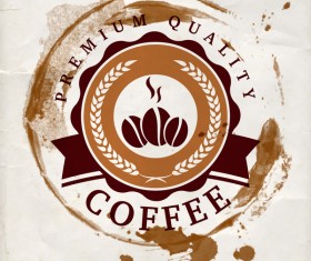 Vintage coffee labels template vector design free download