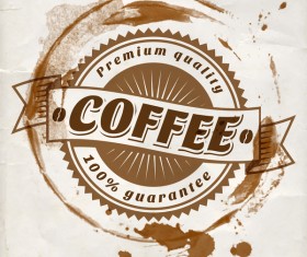 Vintage coffee labels template vector design free download