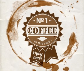 Grunge coffee labels vintage vector set 10