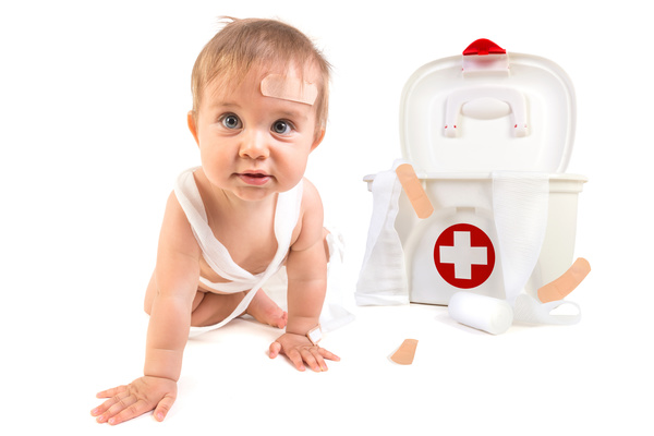 HD picture Cute baby with medicine box 01