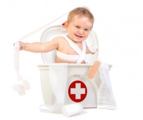 HD picture Cute baby with medicine box 02