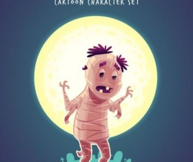 Halloween artoom character funny vector 01