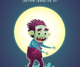 Halloween artoom character funny vector 03