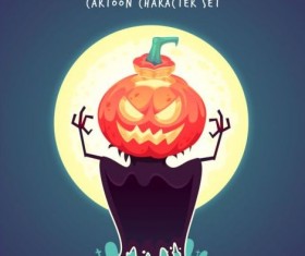Halloween artoom character funny vector 05