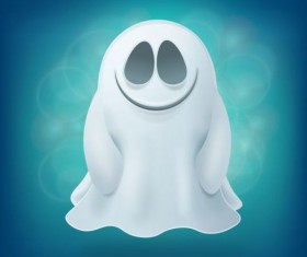 Halloween ghost design vector material 04