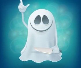 Halloween ghost design vector material 05