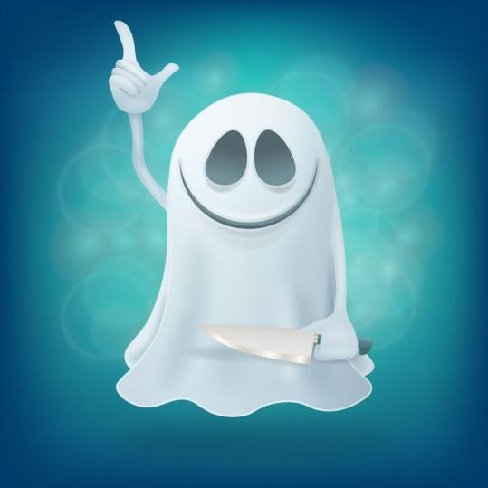 Halloween ghost design vector material 05