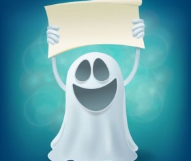 Halloween ghost design vector material 08