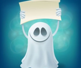 Halloween ghost design vector material 11