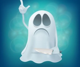Halloween ghost design vector material 13