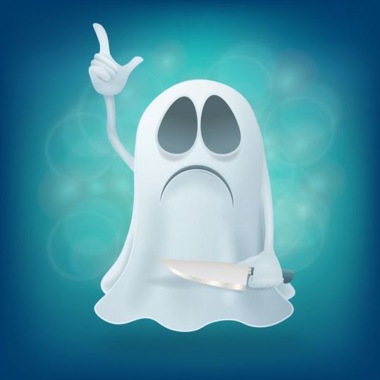 Halloween ghost design vector material 13