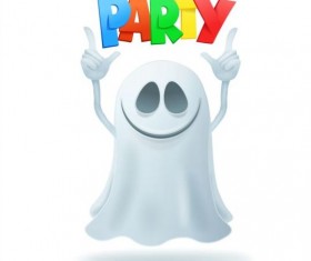 Halloween ghost design vector material 14