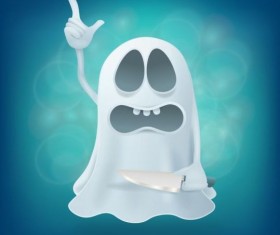 Halloween ghost design vector material 15