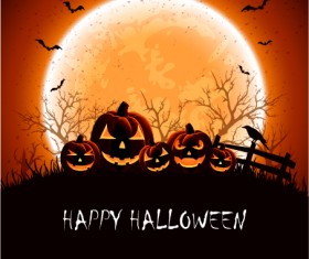 Halloween time with background vector
