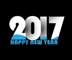 Happy New Year 2017 background vector material