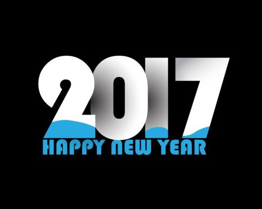Happy New Year 2017 background vector material