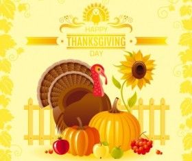 Happy thanksgiving day seasonal greetings cards vector 11