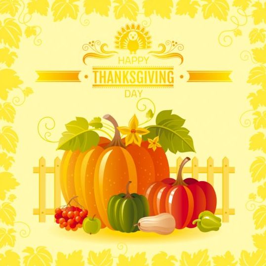 Happy thanksgiving day seasonal greetings cards vector 12