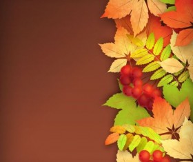 Harvest season with brown background vectors 01