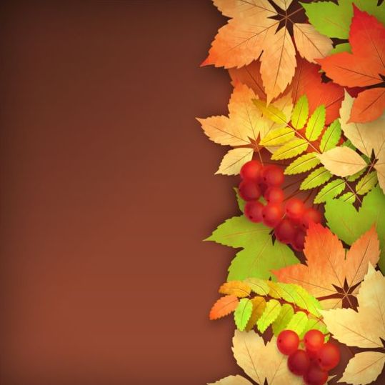 Harvest season with brown background vectors 01