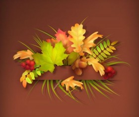 Harvest season with brown background vectors 07