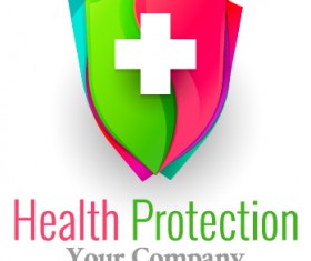 Health protection logo design vector
