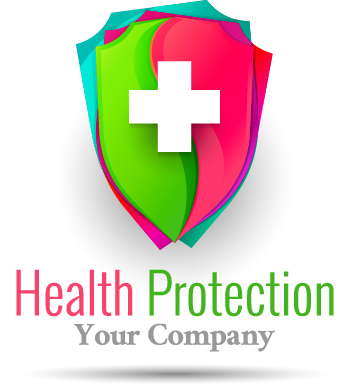 Health protection logo design vector