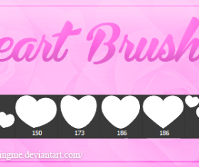 Heart PS Brushes set