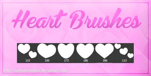 Heart PS Brushes set